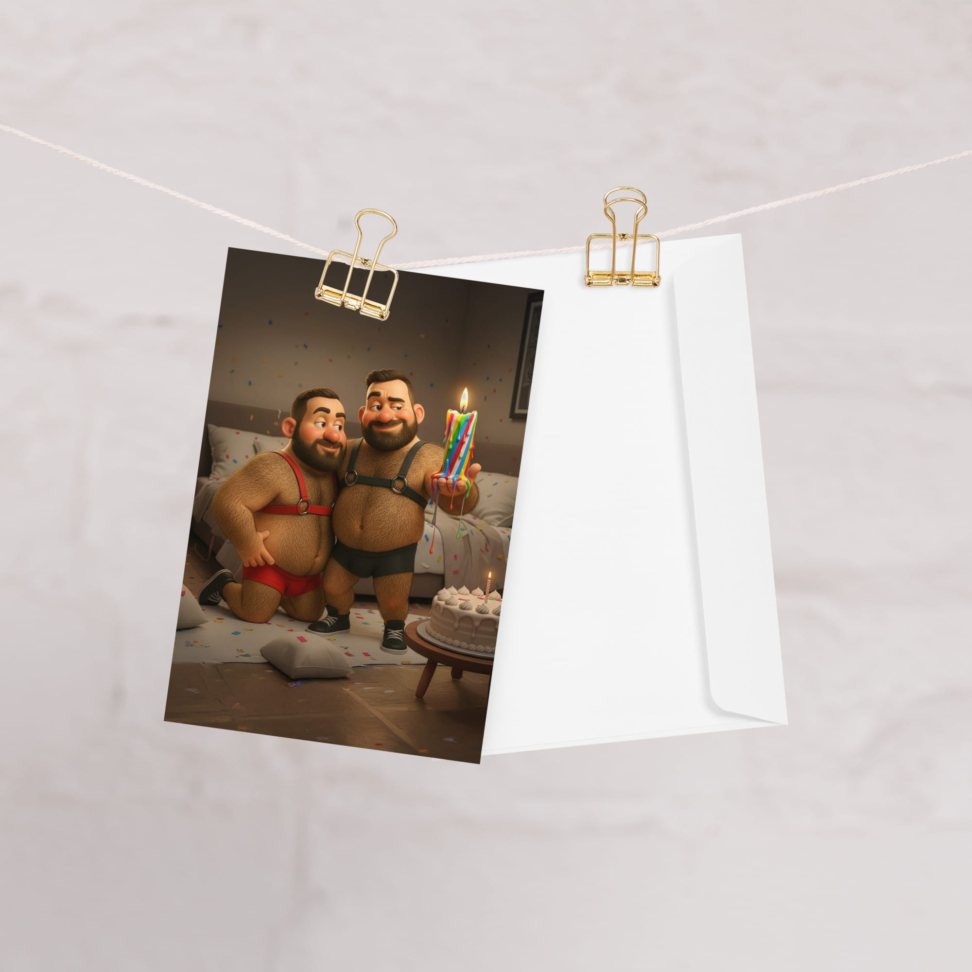 Scruffy Cub Greeting Card – Sexy Gay Birthday Surprise for That Special Bear