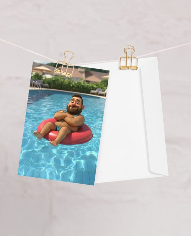 Scruffy Greeting Cards – Gay Vacation Vibes for Bears & Cubs